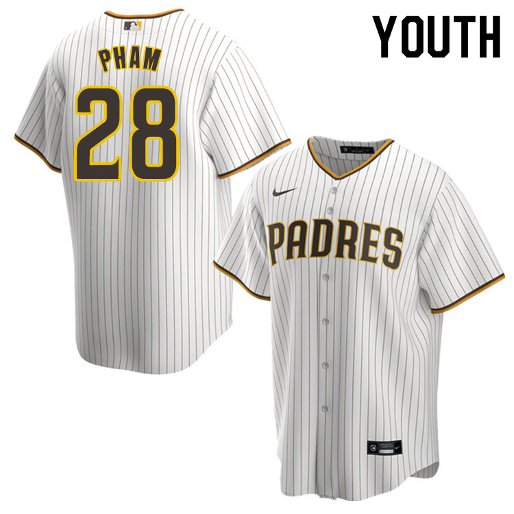 Nike Youth #28 Tommy Pham San Diego Padres Baseball Jersey Sale-White - Click Image to Close